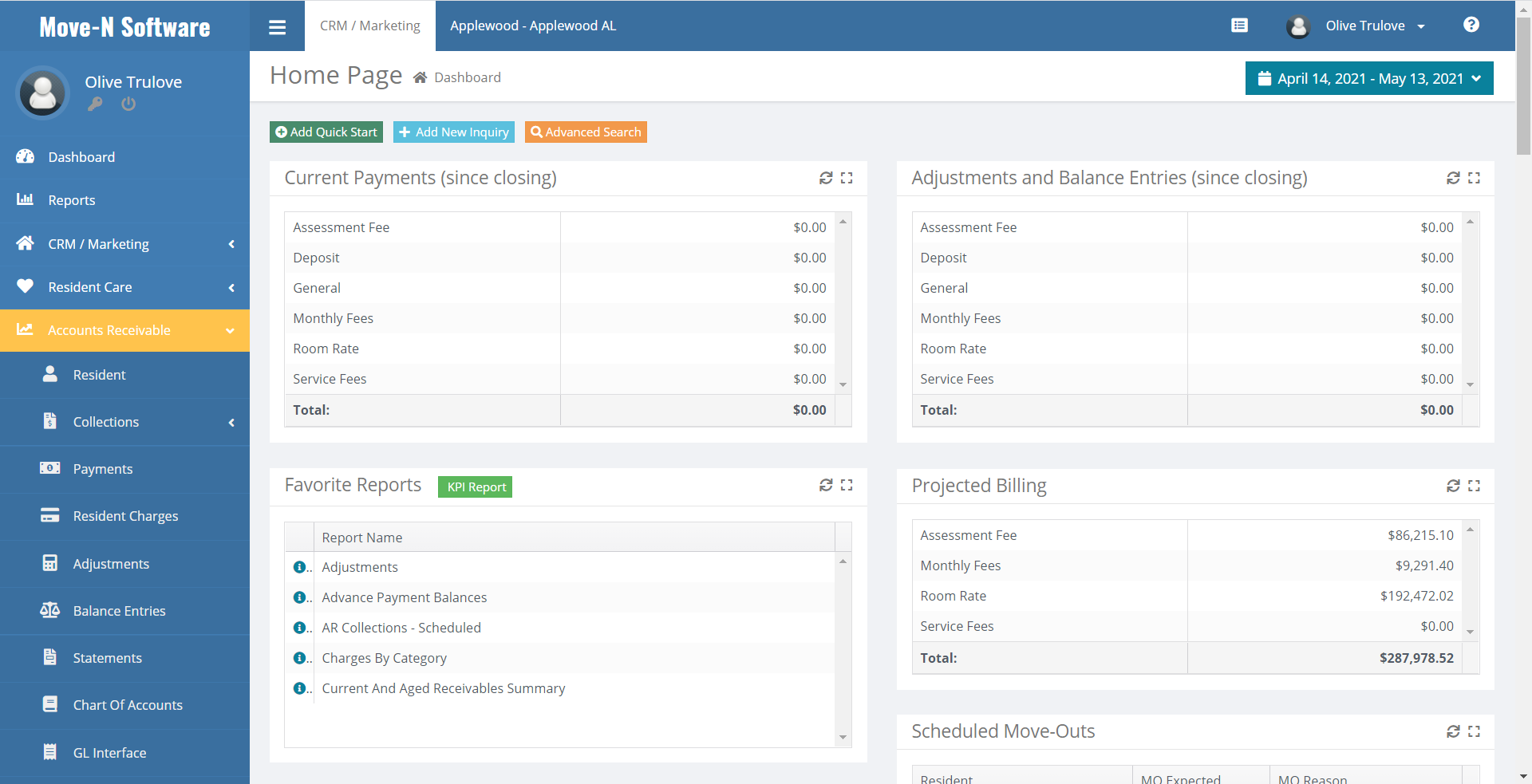 Move-N Software Program Interface