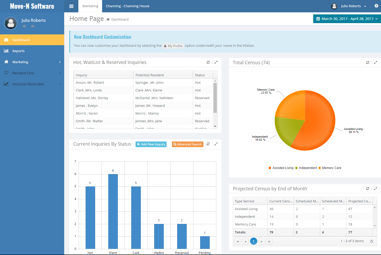 Move-N Software Program Interface