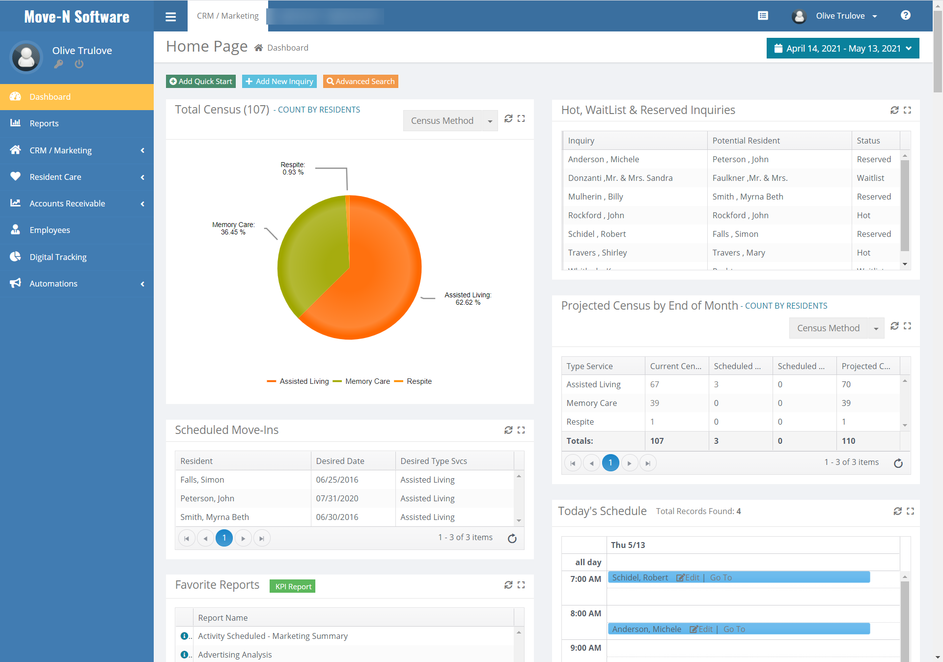 Move-N Software Program Interface